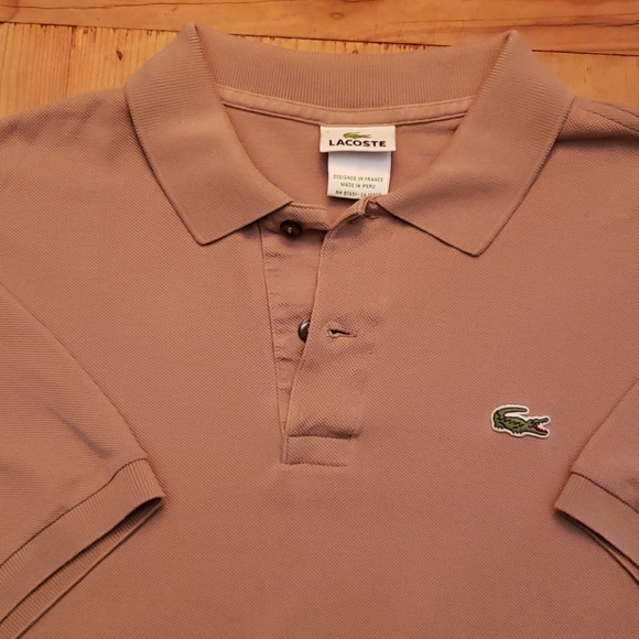 Lacoste Size 7 Brown Polo Shirt. - Picture 2 of 4